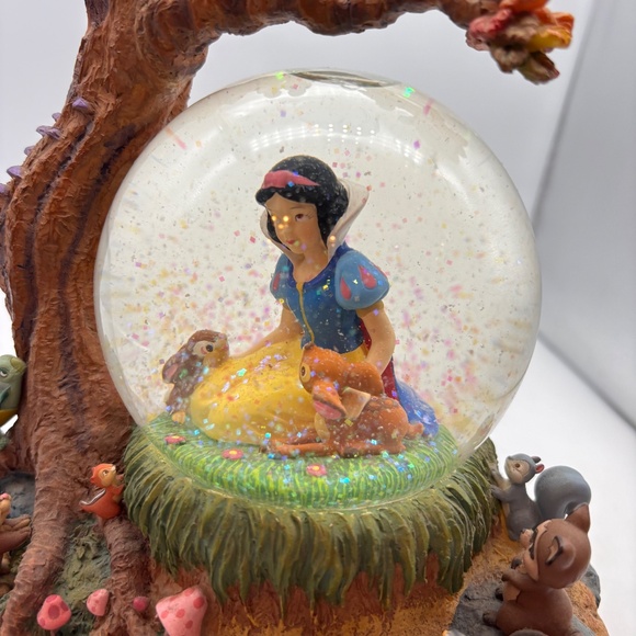 Disney Snow White and Seven Dwarfs Forest and Animals Snow Globe Brahm's Waltz - Picture 12 of 15